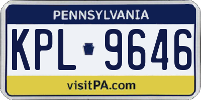 PA license plate KPL9646