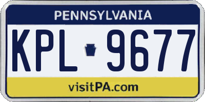 PA license plate KPL9677