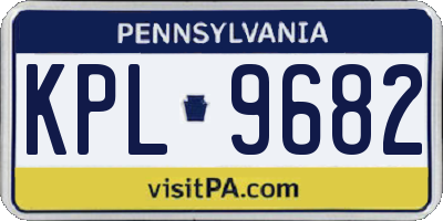 PA license plate KPL9682