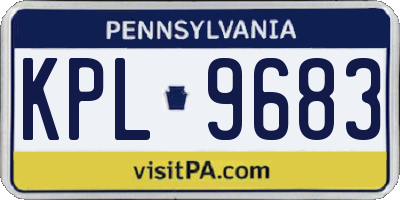 PA license plate KPL9683