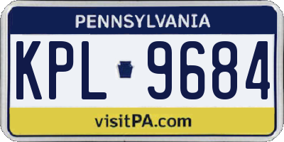 PA license plate KPL9684