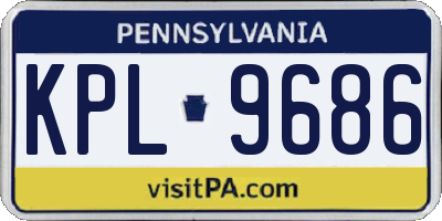 PA license plate KPL9686