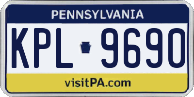 PA license plate KPL9690