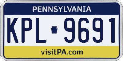 PA license plate KPL9691