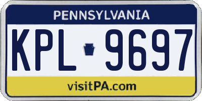 PA license plate KPL9697