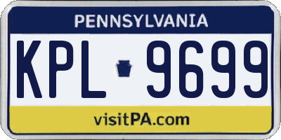 PA license plate KPL9699