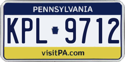 PA license plate KPL9712