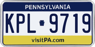 PA license plate KPL9719