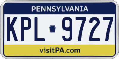 PA license plate KPL9727
