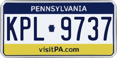 PA license plate KPL9737