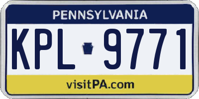 PA license plate KPL9771