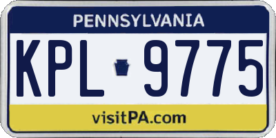 PA license plate KPL9775