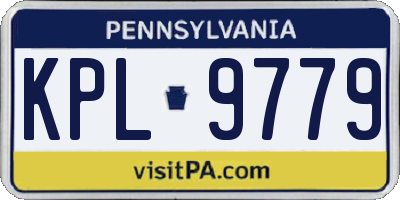 PA license plate KPL9779