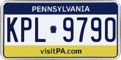 PA license plate KPL9790