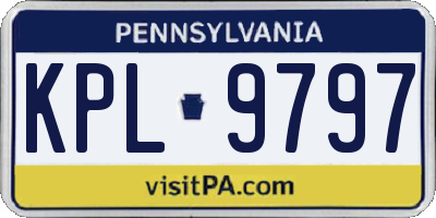 PA license plate KPL9797
