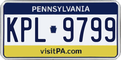 PA license plate KPL9799