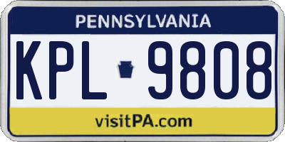 PA license plate KPL9808