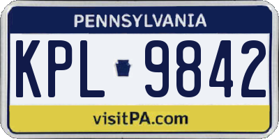 PA license plate KPL9842