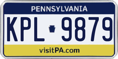 PA license plate KPL9879