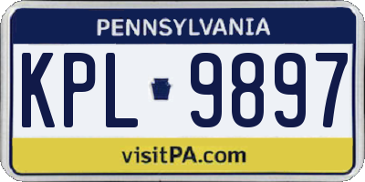 PA license plate KPL9897