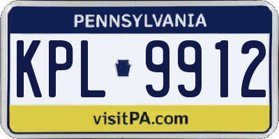 PA license plate KPL9912