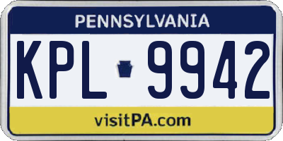 PA license plate KPL9942