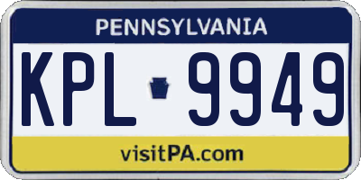 PA license plate KPL9949