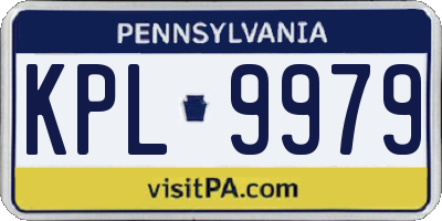 PA license plate KPL9979