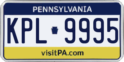 PA license plate KPL9995