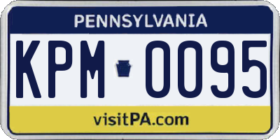 PA license plate KPM0095