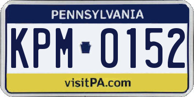 PA license plate KPM0152