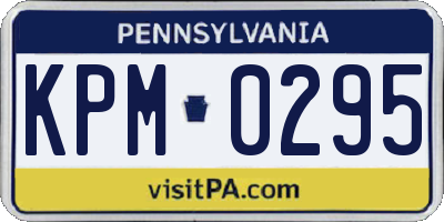 PA license plate KPM0295