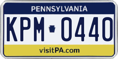 PA license plate KPM0440