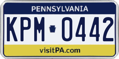 PA license plate KPM0442