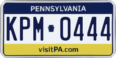 PA license plate KPM0444