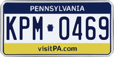 PA license plate KPM0469