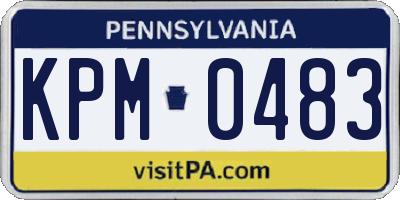 PA license plate KPM0483