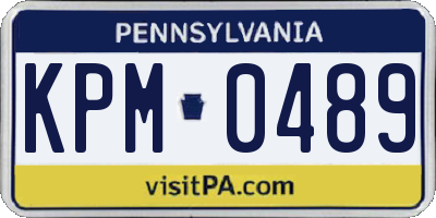 PA license plate KPM0489