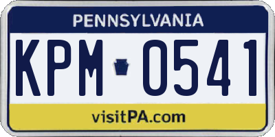 PA license plate KPM0541