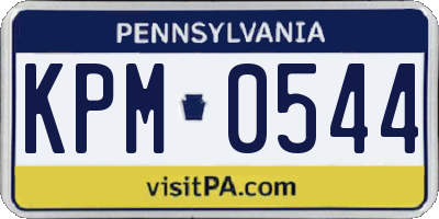 PA license plate KPM0544