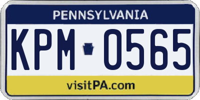 PA license plate KPM0565