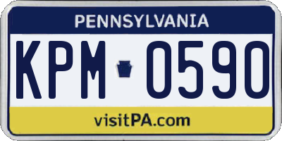 PA license plate KPM0590