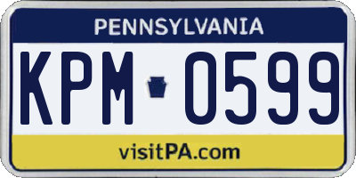 PA license plate KPM0599