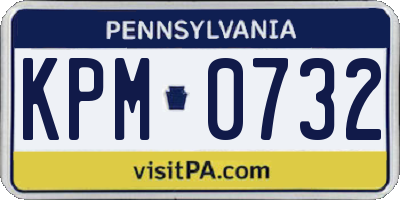 PA license plate KPM0732
