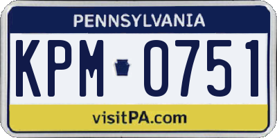 PA license plate KPM0751