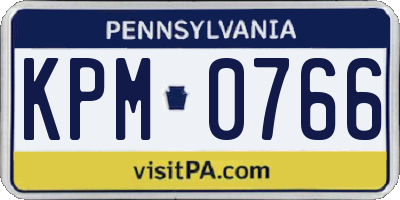PA license plate KPM0766