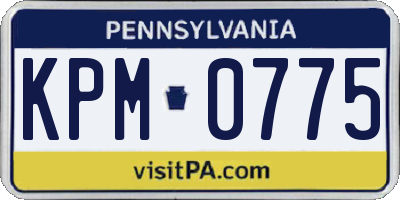 PA license plate KPM0775