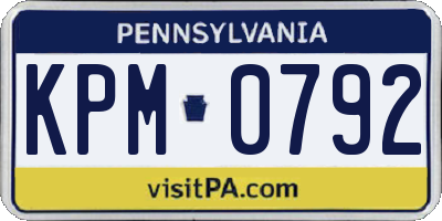 PA license plate KPM0792