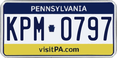 PA license plate KPM0797