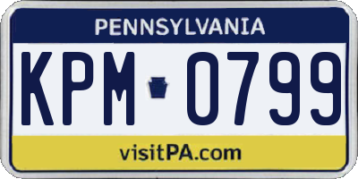 PA license plate KPM0799